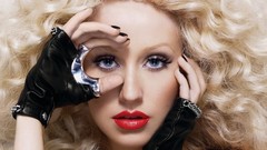 Christina Aguilera gloves faces Illuminati