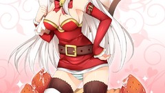 Christmas Anime animal ears cleavage panties