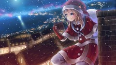Christmas Anime anime girls ecchi soft shading Santa outfit 
