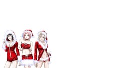 Christmas Anime anime girls hyuuga hinata yamanaka ino haruno 