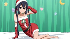 Christmas Anime costume santa nakano azusa twintails