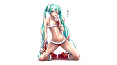 Christmas anime girls hatsune miku vocaloid underwear Simple 