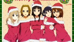 Christmas anime girls k - on Christmas outfits