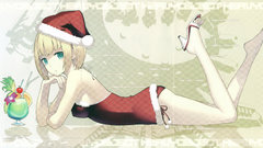 Christmas anime girls Santa