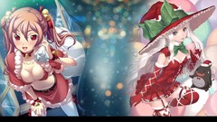 Christmas anime girls shining hearts Shining series Santa 