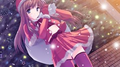 Christmas Anime long hair anime girls