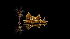 Christmas black background House