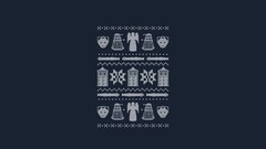 Christmas blue background Jumper Doctor Who tardis minimalistic 