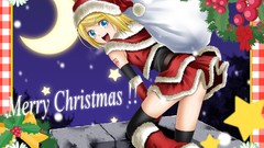 Christmas blue eyes vocaloid kagamine rin