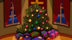 Christmas cross Gifts Christmas trees ornaments multicolor 