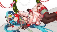 Christmas dress hats gloves Ribbons wreath scarfs long hair 