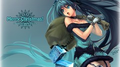 Christmas hatsune miku vocaloid striped legwear