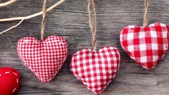 Christmas Hearts Wood
