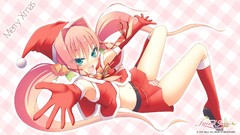 Christmas pink hair underwear panties twintails Faint Tone