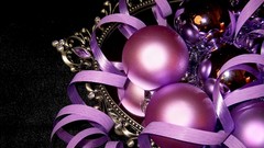 Christmas Ribbons lavender ornaments