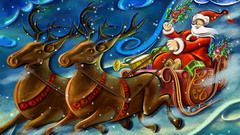Christmas santa claus deer