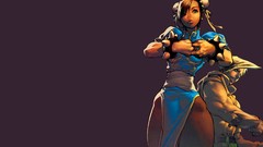 Chun-li guile purple background street fighter capcom