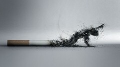 Cigarettes digital art burning Simple Background smoke