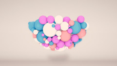 cinema 4d digital art balls render Simple Background abstract