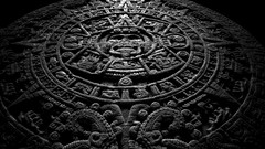 Circles monochrome historic ancient aztec aztec calendar stone