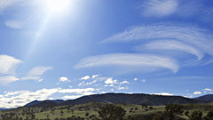 Cirrus pattern panorama scenery