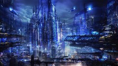 Cities cityscapes artwork fantasy art futuristic