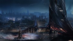 Cities cityscapes artwork futuristic