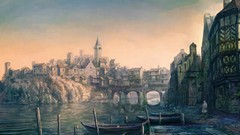 Cities cityscapes artwork the witcher 3 wild hunt video games