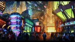 Cities concept art futuristic