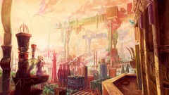 Cities fantasy art futuristic