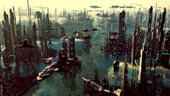 Cities fantasy art futuristic