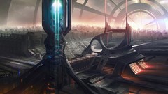 Cities sci-fi artwork upscaled