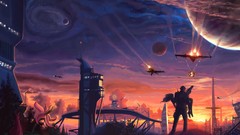Cities science fiction artwork futuristic