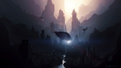 Cities science fiction cityscapes digital art Desktopography