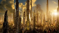 Cities science fiction cityscapes futuristic