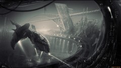 Cities spaceships science fiction sci-fi futuristic