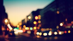 City bokeh lights night City Lights blurred