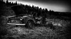 City Car abandoned Chernobyl hdr livin youwha