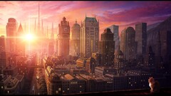 City cityscape cats detailed