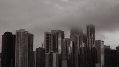 City cityscape clouds skyscraper Chicago USA