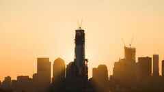 City cityscape clouds skyscraper new york city sunlight USA sky