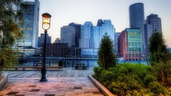City cityscape hdr USA Boston lantern