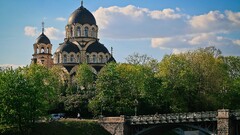 City cityscape landscape lightsaber lighter lights evening sky
