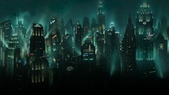 City cityscape night lights rapture bioshock video games