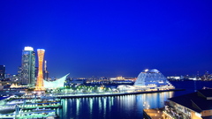 City dark night buildings