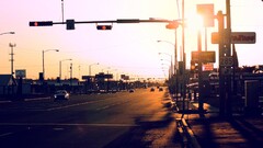 City highway road street traffic urban cityscape Texas USA