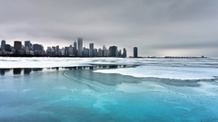 City Lake clouds ice