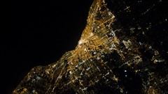 City Lights Cleveland nighttime satellite image