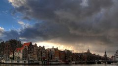City river Amsterdam Netherlands amstel 1280x800