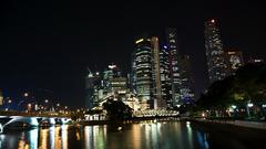 City skyline night any